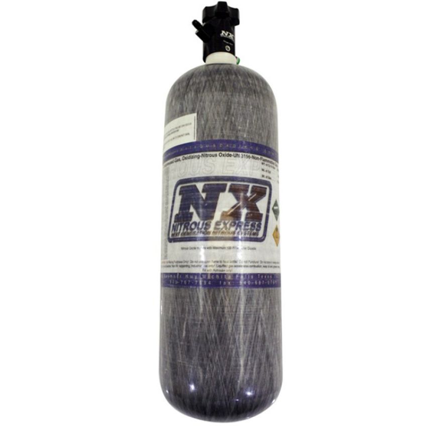 Nitrous Express 11152 COMPOSITE BOTTLE W/ LIGHTNING 500 VALVE (6.79 DIA. X 23.25 TALL)