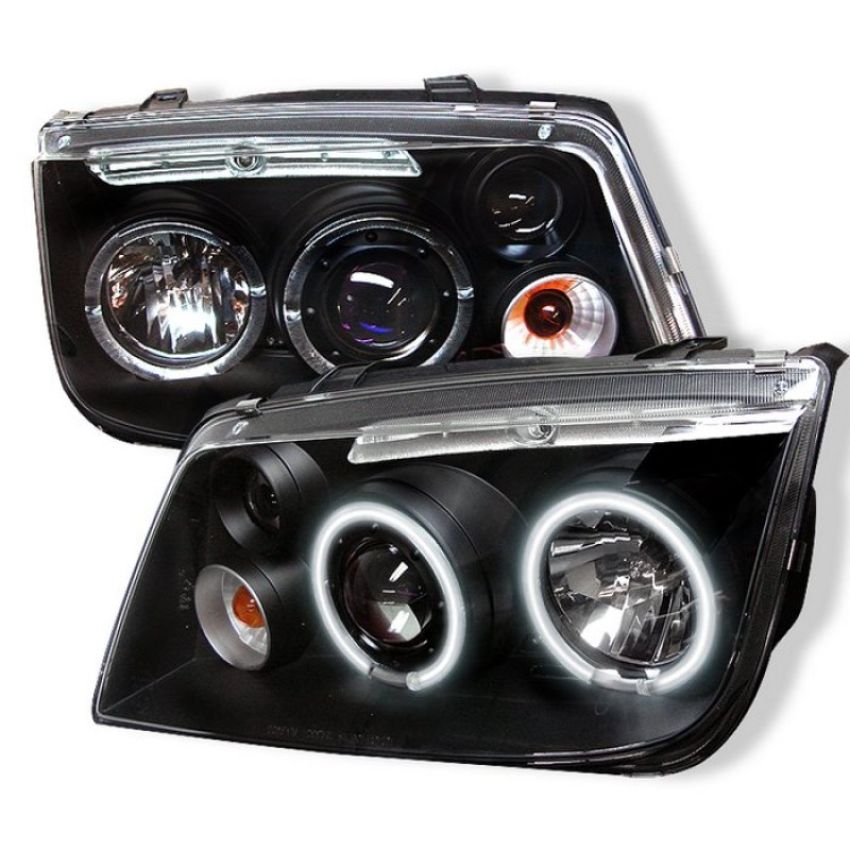SPYDER 5012210 Projector Headlights - CCFL Halo - Black