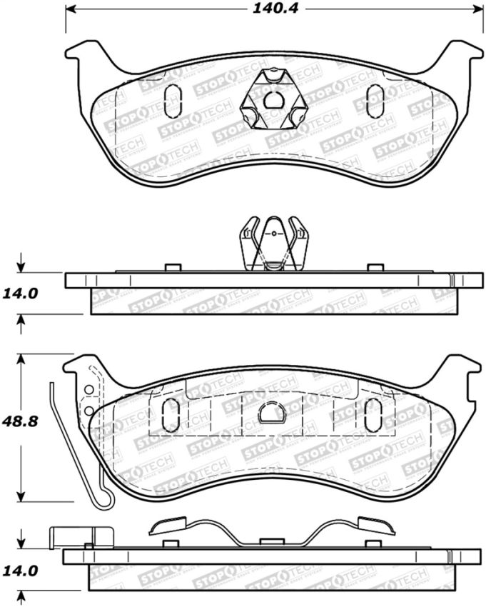Stoptech 308.09640 Street Brake Pads