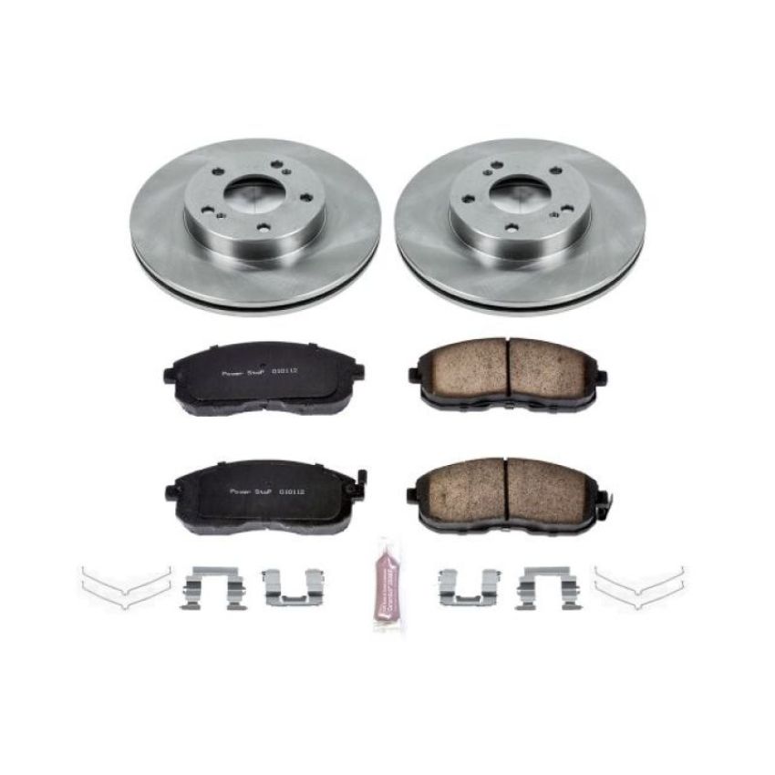 PowerStop KOE660 OE Stock Replacement Low-Dust Ceramic Brake Pad and Rotor Kit