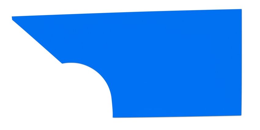 FIVESTAR FIV34001-27351-CBL Qtr Panel High Impact Plastic Blue Left