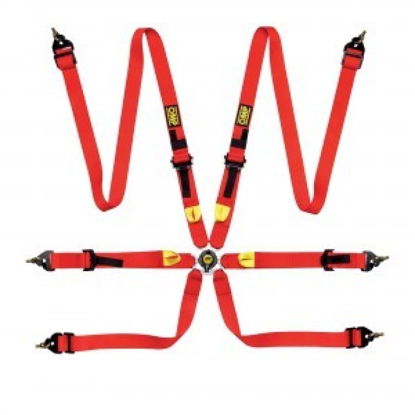 OMP RACING, INC. OMPDA0-0208-A01-061 First 2 Harness Red Clip In 6 Point