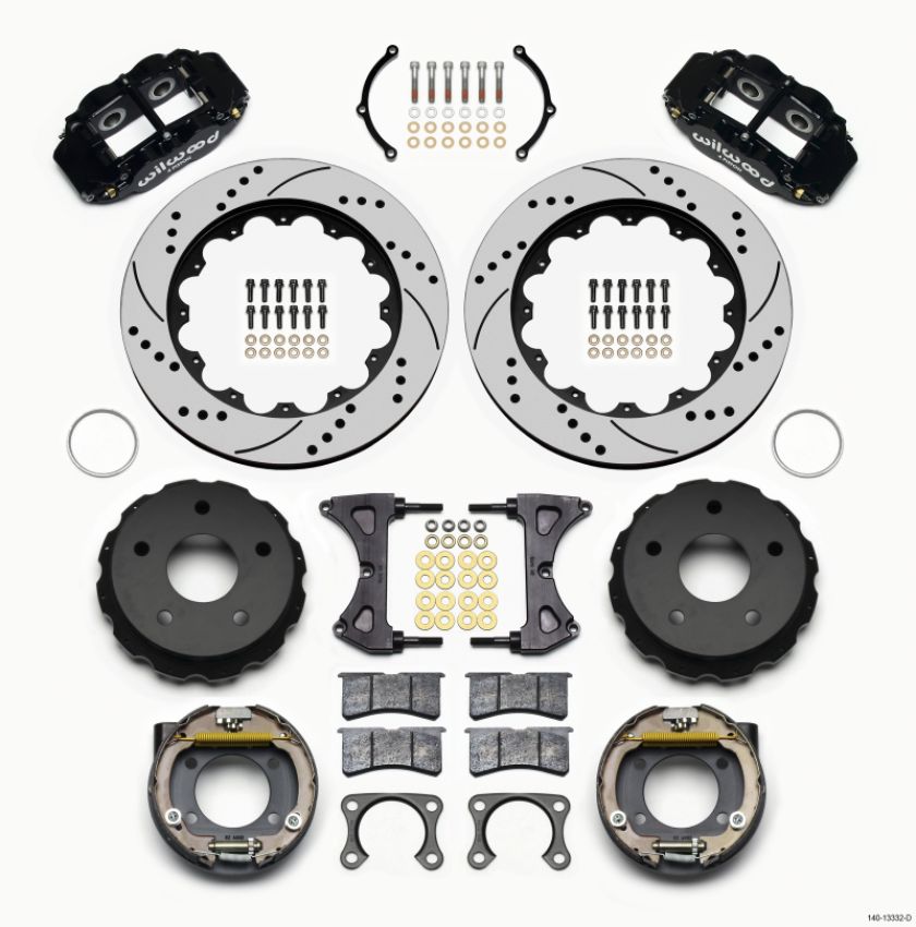 Wilwood 140-13332-D Narrow Superlite 4R Rear P-Brk Kit 14.00in Drilled Small Ford 2.36in Off Bronco 5 x 5.50