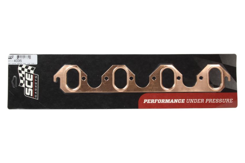 SCE GASKETS 4035 PRO COPPR EMBSSD EXH. FOR FORD 460 STOCK OVAL PORT