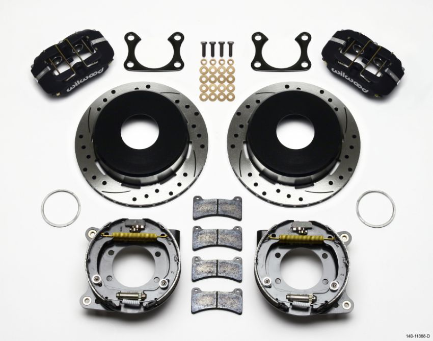 Wilwood 140-11388-D Dynapro Low-Profile 11.00in P-Brake Kit Drilled Big Ford 2.36in Offset Currie