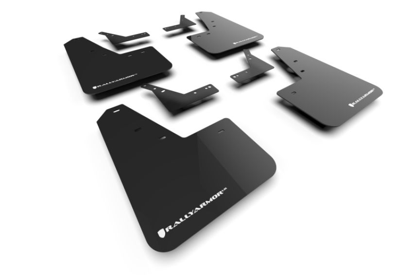 Rally Armor MF128-UR-BLK-WH Black Mud Flap/White Logo