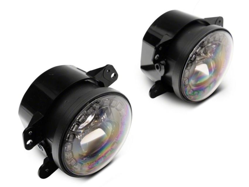Raxiom J141597 07-18 Jeep Wrangler JK 18-23 Jeep Wrangler JL Axial Series Nighthawk LED Fog Lights