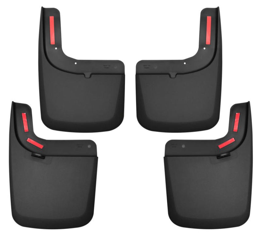 Husky Liners 58476 17 Ford F-250 Super Duty / F-350 Super Duty Front and Rear Mud Guards (w/ Flares) Black