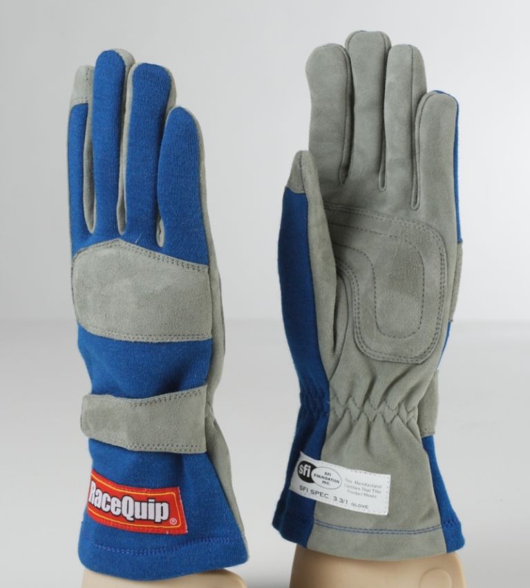 Racequip 351025 Blue 1-Layer SFI-1 Glove - Large