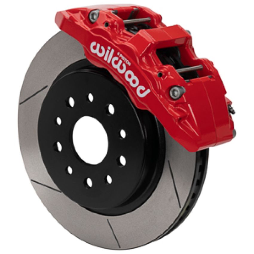 Wilwood 140-17274-R 07-18 Jeep Wrangler (JK) Aero6-DM Front Brake Kit - Slotted - Red