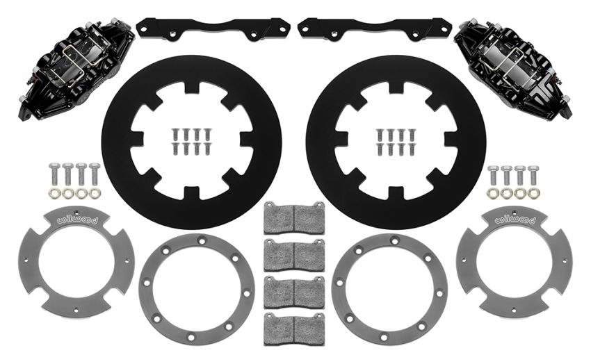 Wilwood 140-16628 17-21 Can-Am X3RS Black 6-Piston Front Kit 11.25in - Undrilled Rotors