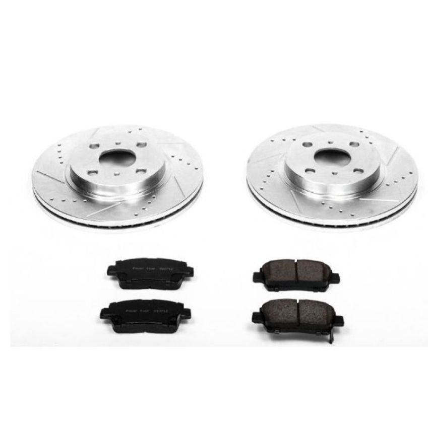 PowerStop K109 Z23 Daily Driver Carbon-Fiber Ceramic Brake Pad and Drilled & Slotted Rotor Kit