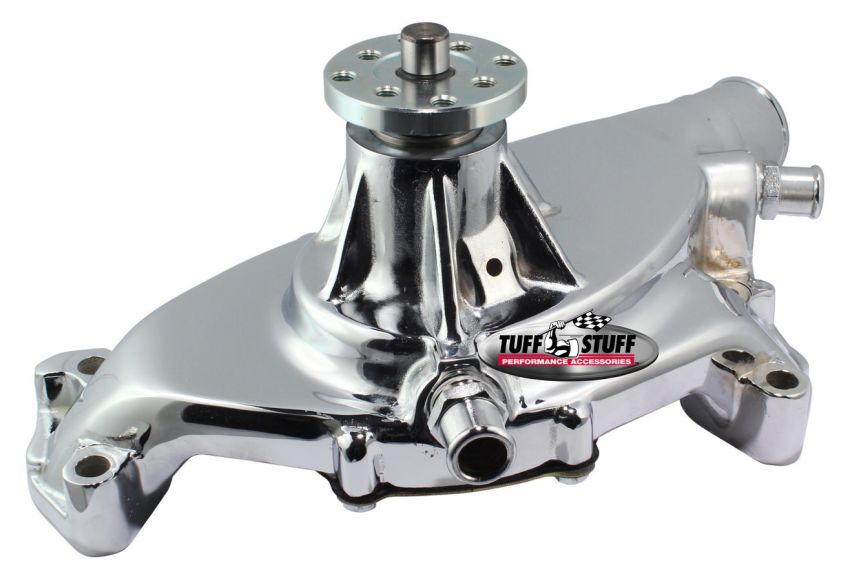 TUFF-STUFF TFS1496NA BBC Short Water Pump Aluminum Smooth Chrome