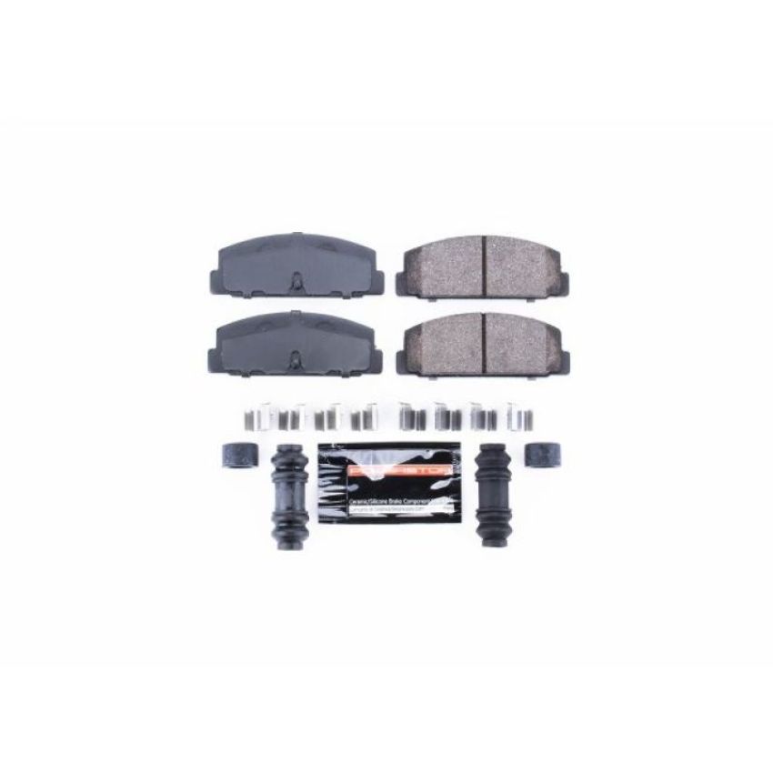 PowerStop Z23-332 PowerStop - Z23 Daily Driver Carbon-Fiber Ceramic Brake Pads with Hardware Kit