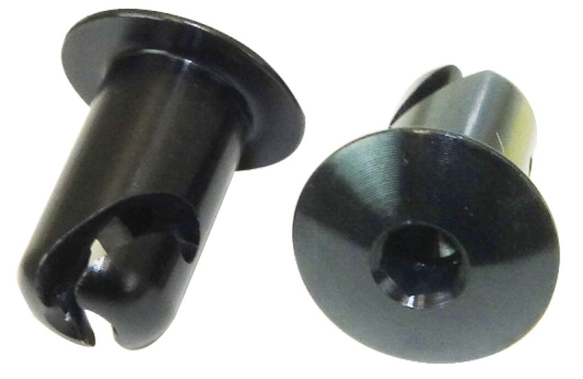 Moroso 71356 Quick Fastener - Oval Head - 7/16in x .500in - Aluminum - Black - 10 Pack