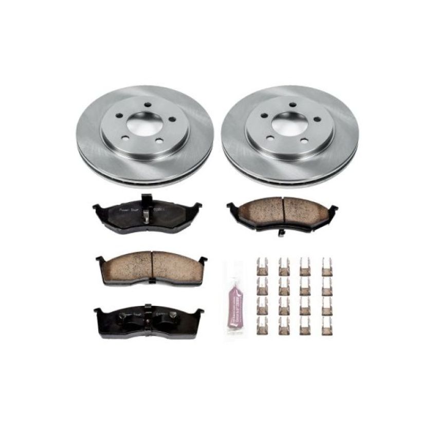 PowerStop KOE2140 OE Stock Replacement Low-Dust Ceramic Brake Pad and Rotor Kit