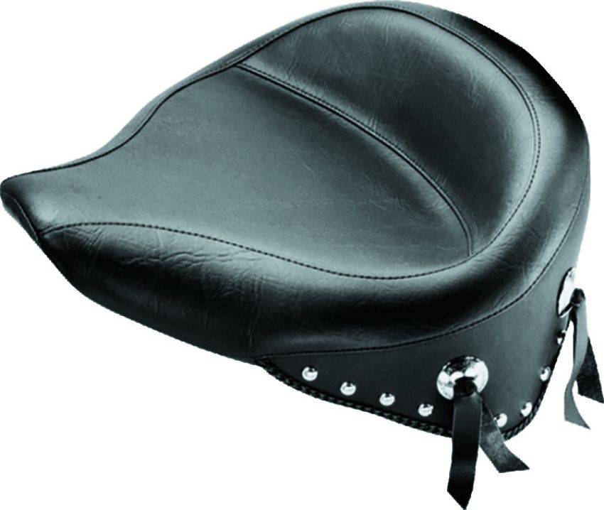 Mustang Motorcycle 76179 Mustang 00-15 Harley Softail Standard Rear Tire Wide Touring Solo Seat w/Studs - Black