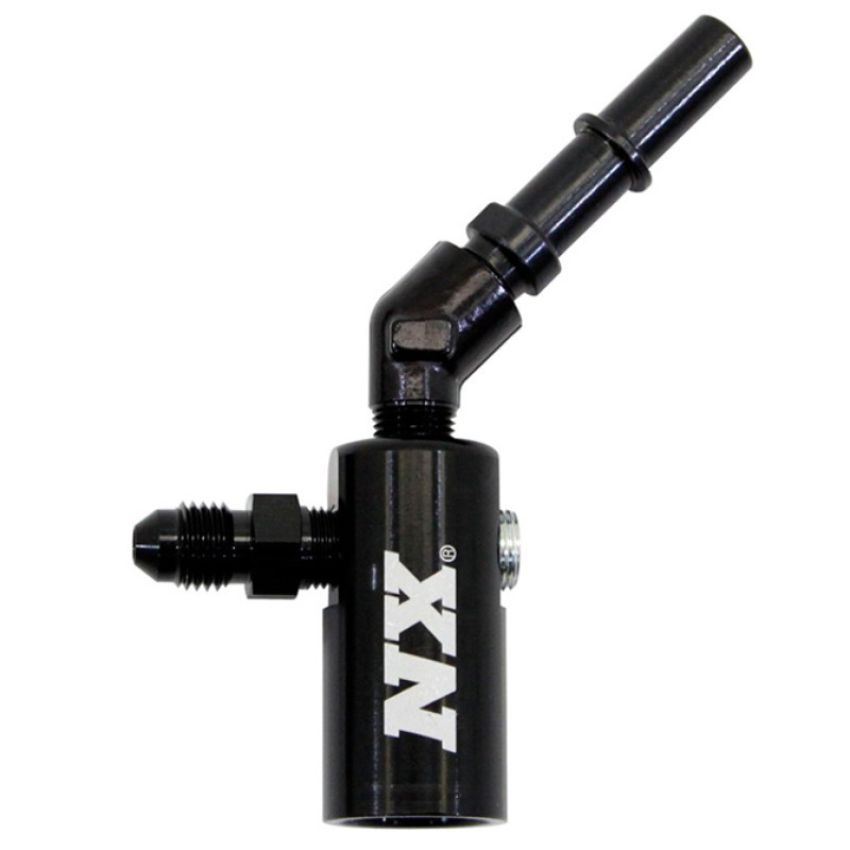 Nitrous Express 16185-45 3/8-10MM LATE MODEL BILLET FUEL LINE ADAPTER, 45 DEGREE