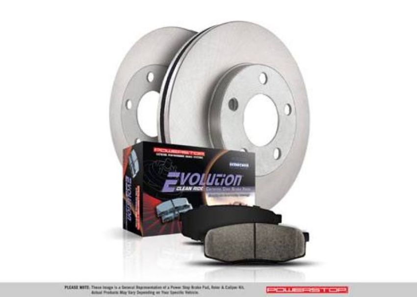 PowerStop KOE8621 OE Stock Replacement Low-Dust Ceramic Brake Pad and Rotor Kit