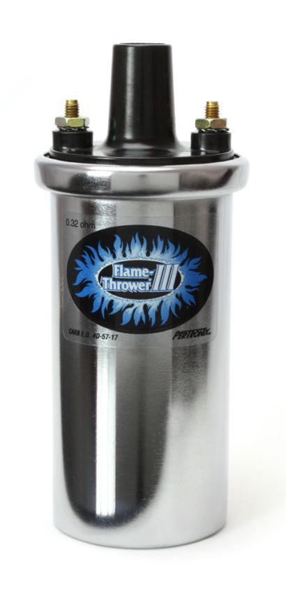 PERTRONIX IGNITION PRT44001 Flame-Thrower III Coil - Chrome - Oil Filled
