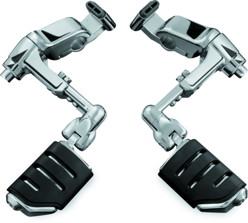 Kuryakyn 4081 Ergo III Adjustable Mount With Trident Dually ISO Pegs Chrome