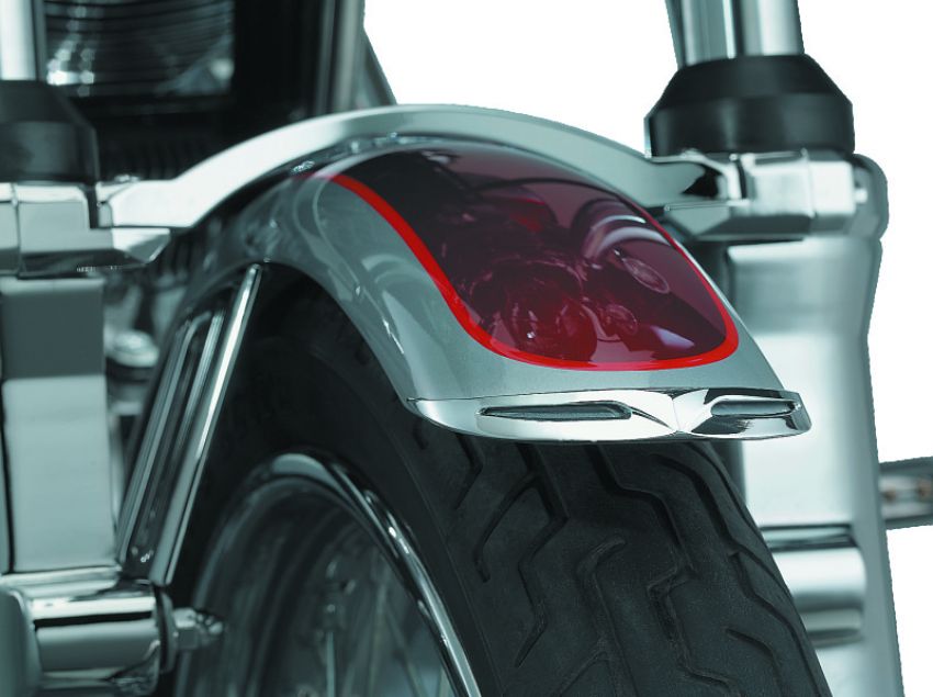 Kuryakyn 9012 Fender Tip Front Leading Edge Most Narrow FXST XL Dyna Models Chrome