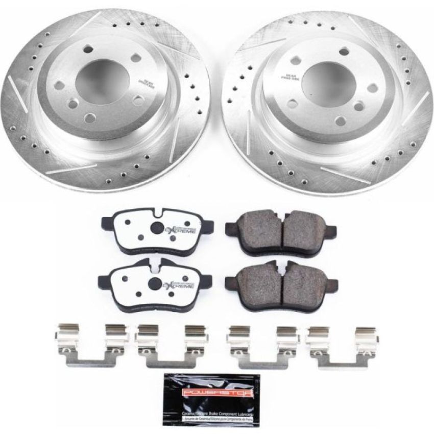 PowerStop K6583-26 Z26 Street Performance Ceramic Brake Pad and Drilled & Slotted Rotor Kit