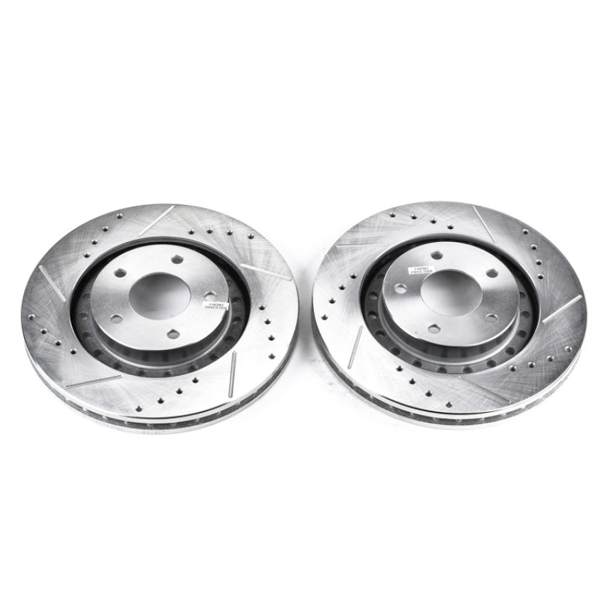 PowerStop JBR785XPR PowerStop Evolution Performance Drilled, Slotted & Plated Brake Rotor Pair