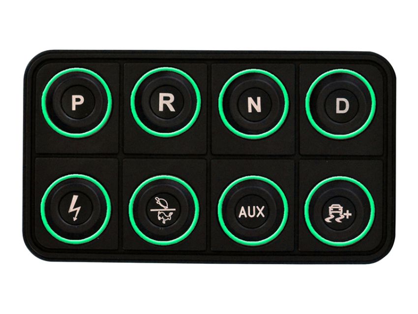 AEM 30-8400 EV 8 Button Keypad CAN Based Programmable Backlighting