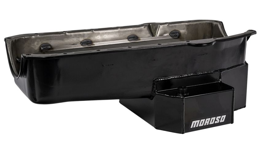 MOROSO MOR21814 SBC RR 7qt Oil Pan w/RH Dipstick 80-85