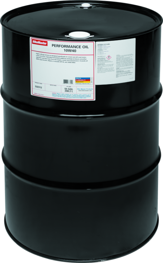BikeMaster 532312 10W40 Performance Oil - 55 Gal