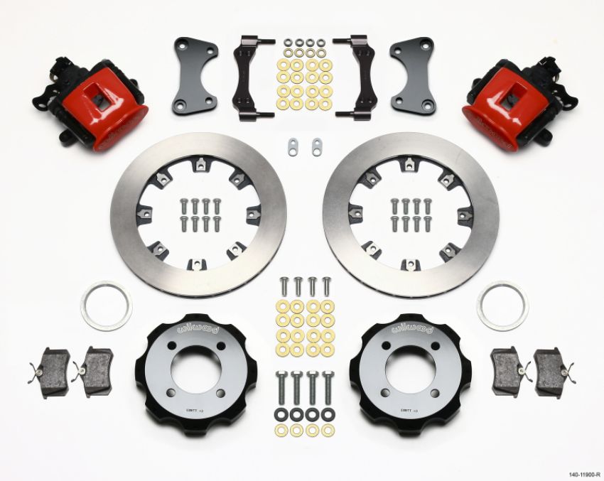 Wilwood 140-11900-R Combination Parking Brake Rear Kit 11.75in Red 2011 Fiesta Rear