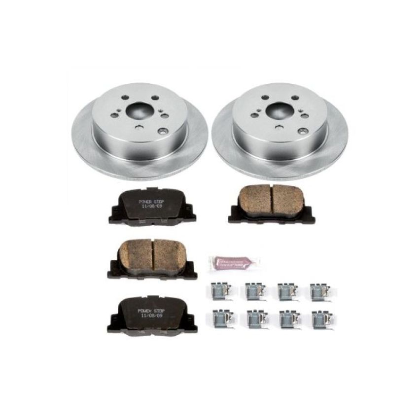 PowerStop KOE2319 OE Stock Replacement Low-Dust Ceramic Brake Pad and Rotor Kit