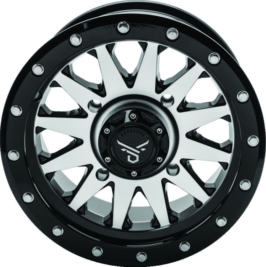 QuadBoss 608554 Wagon 14X7 4+3 4/156 Black Machined
