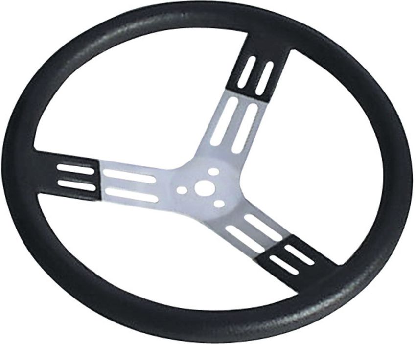LONGACRE LON52-56820 15in. Steering Wheel Black With Bumps Nat. Fi