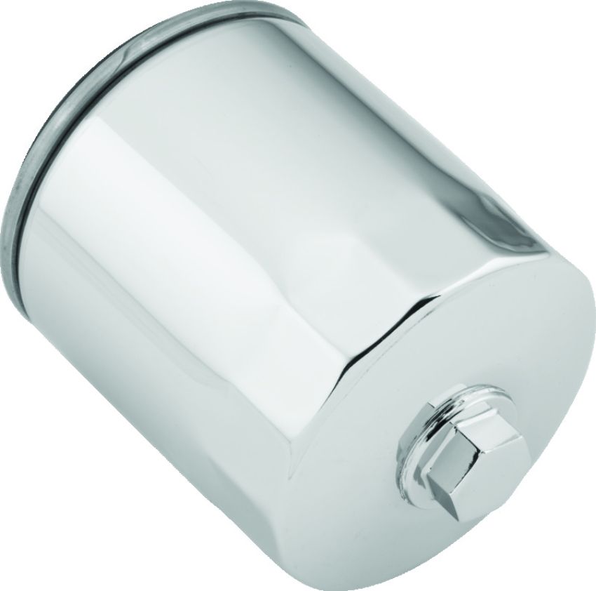 TwinPower 603611 Twin Power Twin Cam and M8 Chrome Magnetic Oil Filter With Nut Rpls H-D 63798-99 w/ Backflow Valve
