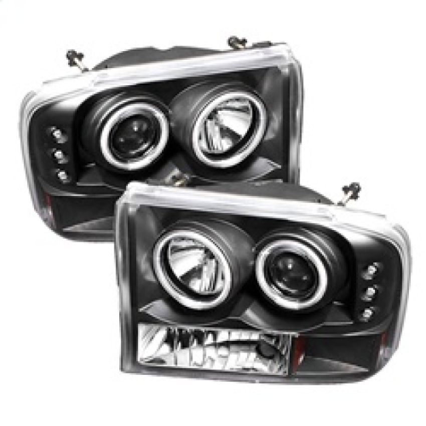 SPYDER 5030122 Projector Headlights - Version 2 - CCFL Halo - Black