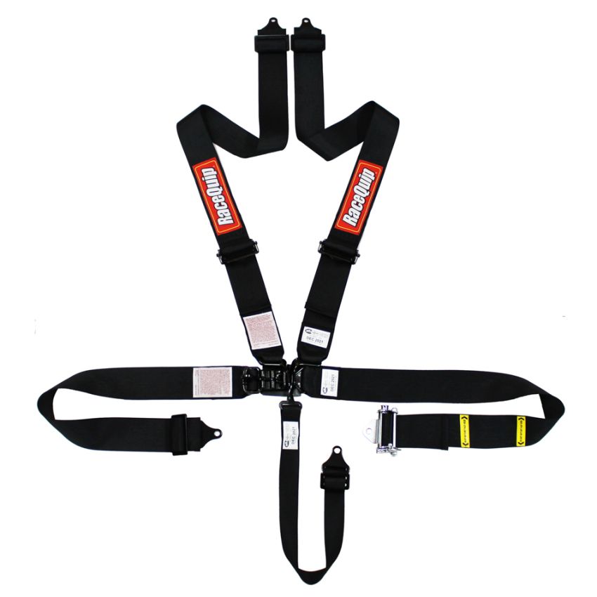 RACEQUIP RQP813003 5pt Harness Ratchet L&L Black