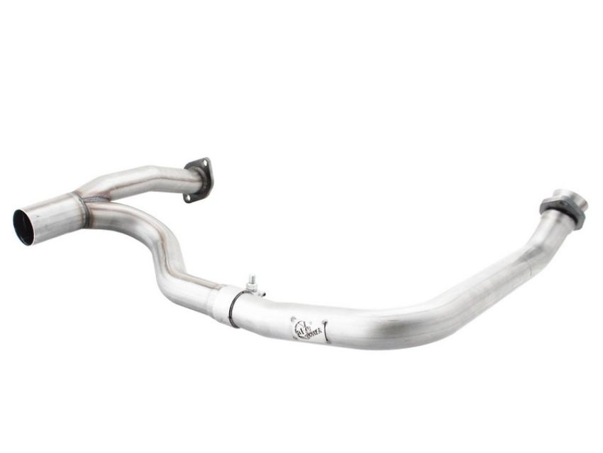 aFe Power 48-06207 Twisted Steel 2 IN to 2-1/2 IN Aluminized Street Series Y-Pipe