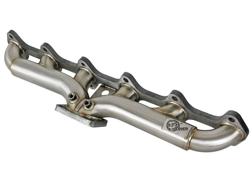 aFe Power 48-32020 Twisted Steel 304 Stainless Steel Header w/ T3 Turbo Flange