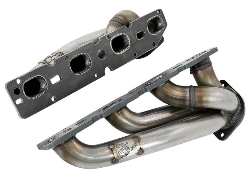 aFe Power 48-32021 Twisted Steel 304 Stainless Steel Short Tube Header