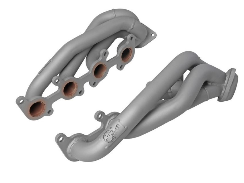 aFe Power 48-33025-1T Twisted Steel 1-5/8 IN to 2-1/2 IN 304 Stainless Headers w/ Titanium Coat Finish