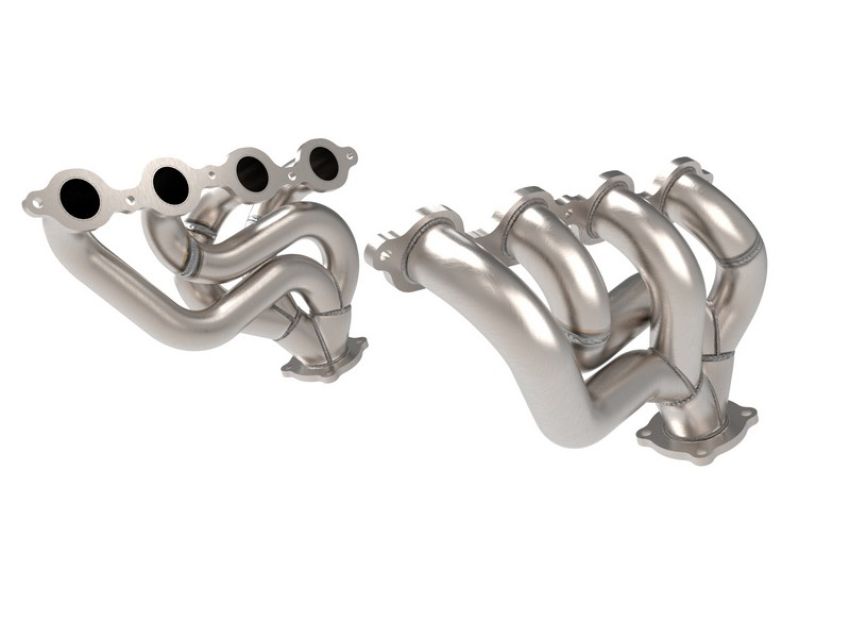 aFe Power 48-34144 Twisted Steel 1-3/4 IN 304 Stainless Steel Short Tube Header