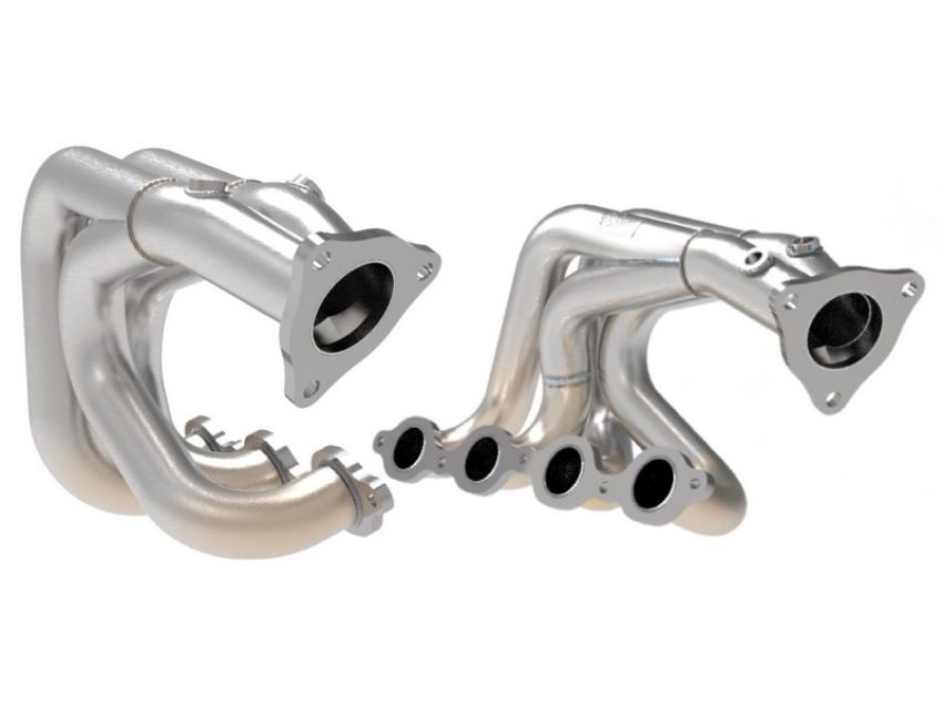 aFe Power 48-34148-H Twisted Steel 1-7/8 IN to 2-3/4 IN 304 Stainless Headers w/ Brushed Finish