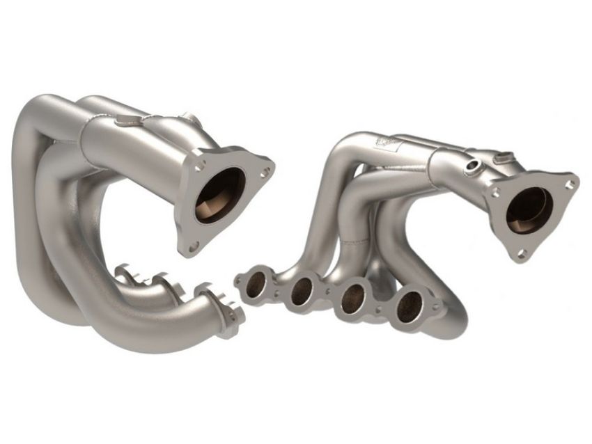 aFe Power 48-34148-T Twisted Steel 1-7/8 IN to 2-3/4 IN 304 Stainless Headers w/ Titanium Coat Finish