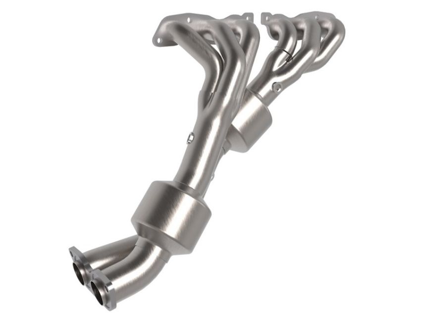 aFe Power 48-36017-HC Twisted Steel 304 Stainless Steel Short Tube Header