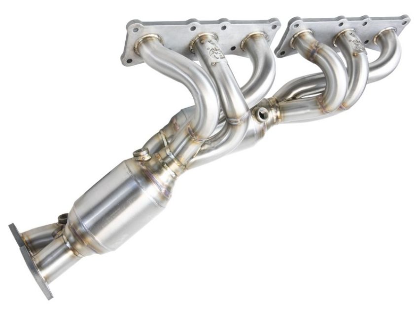 aFe Power 48-36307-1 Twisted Steel Header 304 Stainless Steel w/ Cat