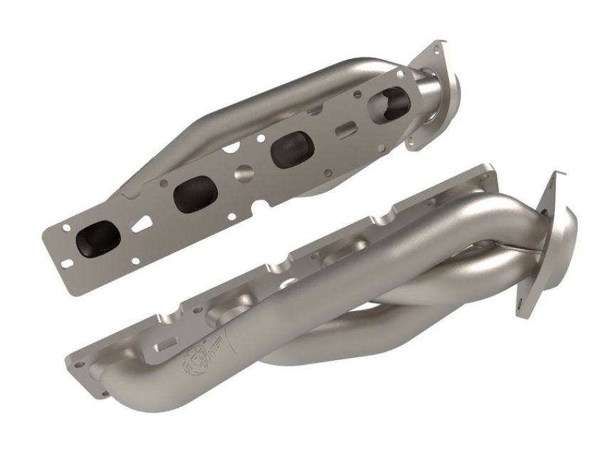 aFe Power 48-38029-T Twisted Steel 1-5/8 IN to 2-1/4 IN 304 Stainless Headers w/ Titanium Coat Finish