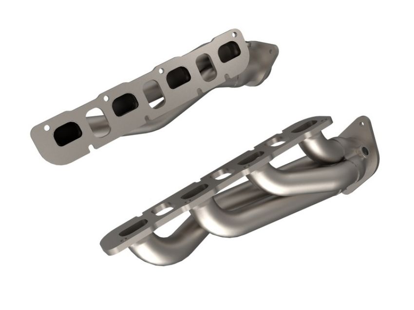 aFe Power 48-38032-T Twisted Steel 1-7/8 IN to 2-3/4 IN 304 Stainless Headers w/ Titanium Coat Finish