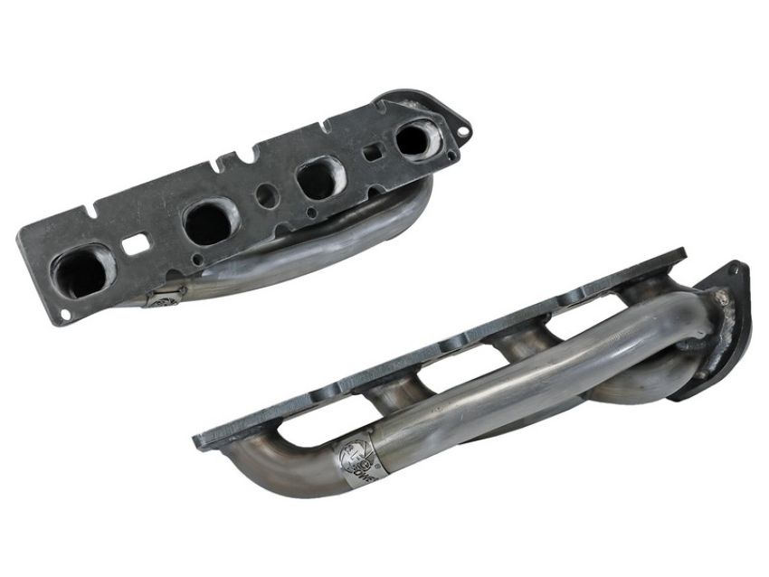 aFe Power 48-42001-1 Twisted Steel 409 Stainless Steel Short Tube Header